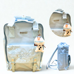 Ba Lô Thời Trang Disney Snow Queen xanh FP8584B3 Cao Cấp - Balo Nữ Siêu Nhẹ Nhiều Ngăn Chống Nước