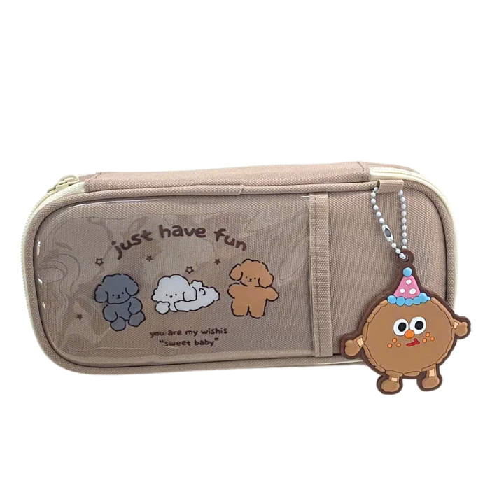 Bóp Viết Vải SHU 7846 Just Have Fun Hộp Bút Khóa Kéo Chống Nước