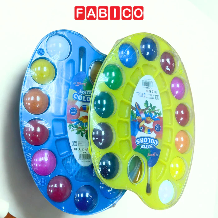 Bộ Màu Nước Dạng Nén Water Color Yalong Cao Cấp 12M Kèm Cọ Vẽ YL21022