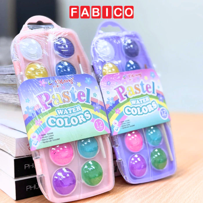 Bộ Màu Nước Dạng Nén Paste Water Color Yalong 12 Màu Tươi Đậm Mịn Dễ Hòa Tan Tô Màu Vẽ Tranh Chuyên Nghiệp