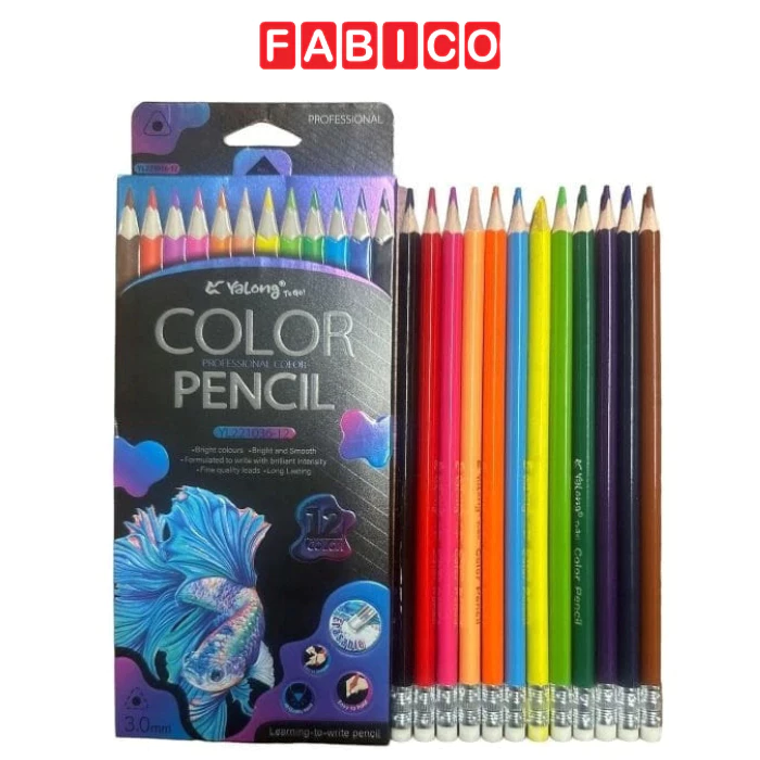 Bút Chì Màu Gốc Nước Cao Cấp Yalong 12/18/24 Màu Kèm Cọ - Tô Vẽ Tranh Chuyên Nghiệp