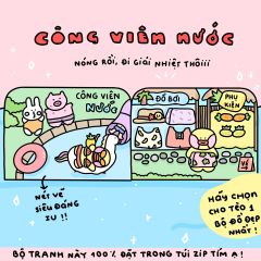 Bộ Tranh Tương Tác Cô Tiên Xanh - Bộ Tranh Công Viên Nước