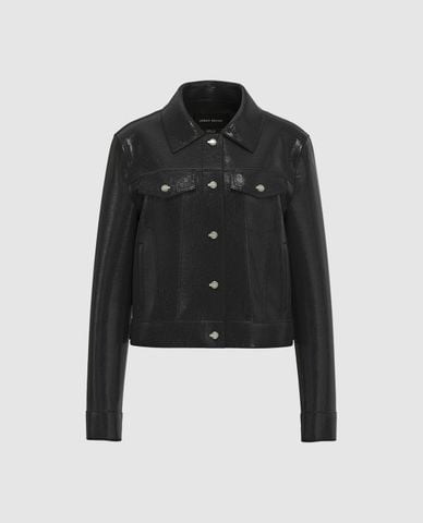  URBAN REVIVO - Áo khoác da nữ tay dài Vegan Leather 