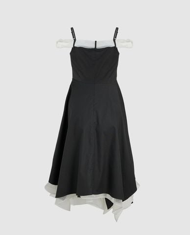  URBAN REVIVO - Đầm hai dây midi xếp li Cami Aline 