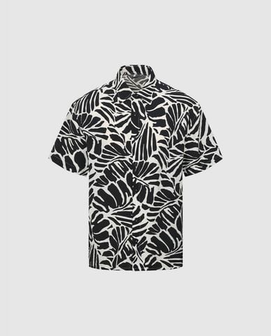  URBAN REVIVO - Áo sơ mi nam phối họa tiết độc đáo Aloha 
