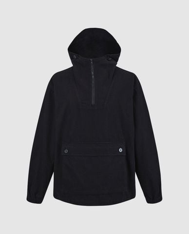  URBAN REVIVO - Áo khoác nam phối mũ khóa zip Loose Overhead 