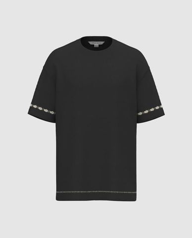  URBAN REVIVO - Áo thun nam cổ tròn tay ngắn hiện đại 