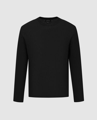  URBAN REVIVO - Áo thun nam cổ tròn dài tay thời thượng 