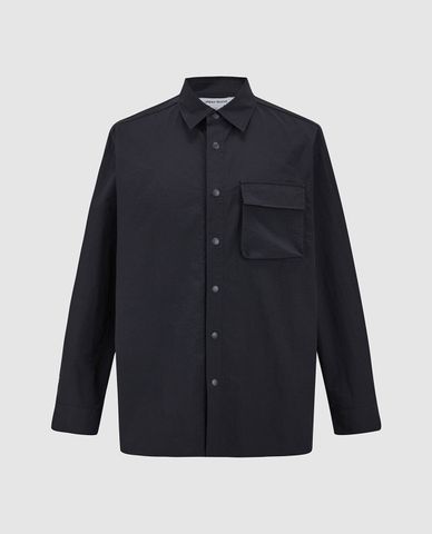  URBAN REVIVO - Áo khoác sơ mi nam cổ bẻ tay dài Button Up Loose 