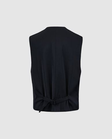  URBAN REVIVO - Áo khoác gilet nữ cổ V sát nách phối nút 