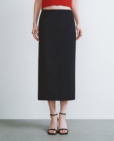  URBAN REVIVO - Chân váy phom suông midi thanh lịch 