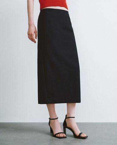  URBAN REVIVO - Chân váy phom suông midi thanh lịch 