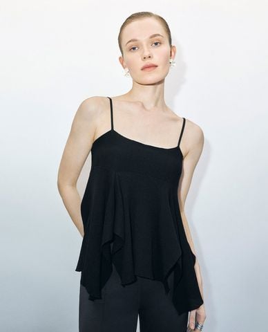  URBAN REVIVO - Áo hai dây nữ xếp ly Ruffle 