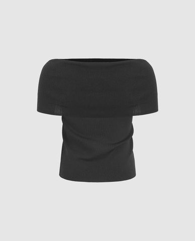  URBAN REVIVO - Áo trễ vai nữ đính đá 