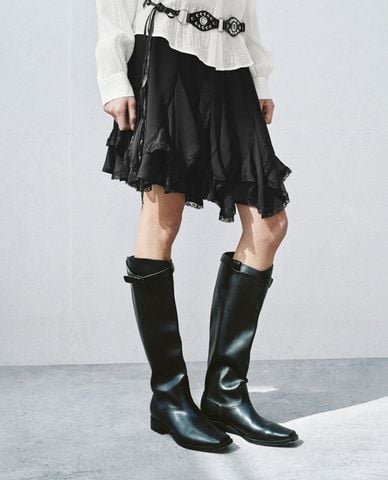  URBAN REVIVO - Chân váy xếp li mini nữ tính 