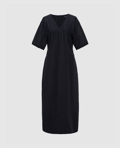  URBAN REVIVO - Đầm midi cổ V tay ngắn Skater 