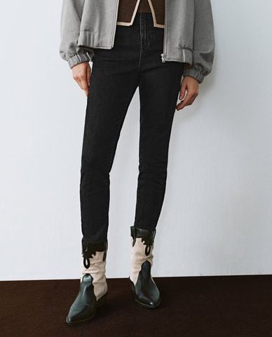  URBAN REVIVO - Quần jeans nữ phom ôm tôn dáng 