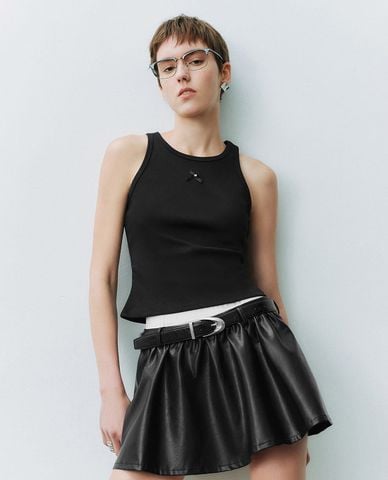  URBAN REVIVO - Áo sát nách nữ cổ tròn trẻ trung 