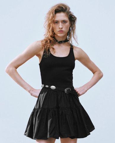  URBAN REVIVO - Đầm sát nách mini Bow Decor 