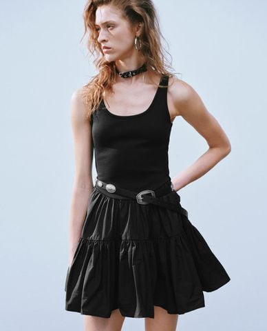  URBAN REVIVO - Đầm sát nách mini Bow Decor 