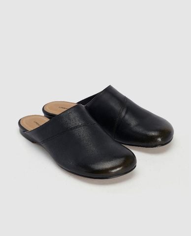  URBAN REVIVO - Giày mules nữ đế bệt mũi tròn hiện đại 