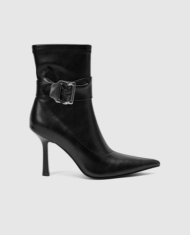  URBAN REVIVO - Giày boots cao gót nữ mũi nhọn Leather 