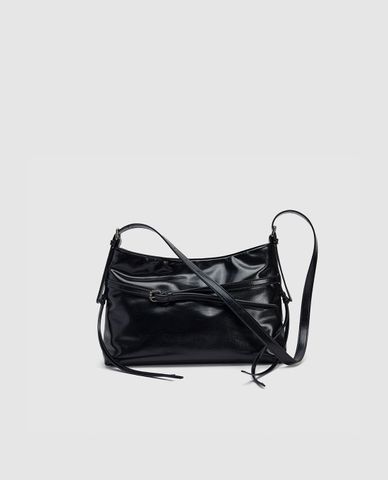  URBAN REVIVO - Túi đeo vai nữ phom chữ nhật phối tua rua 