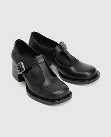  URBAN REVIVO - Giày lười nữ đế cao Vegan Leather 