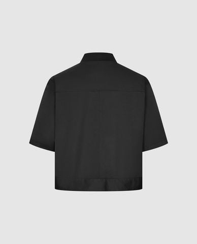  URBAN REVIVO - Áo khoác bomber nam tay ngắn Zip Up Front 