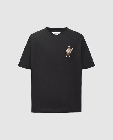  URBAN REVIVO - Áo thun nam cổ tròn tay ngắn năng động 