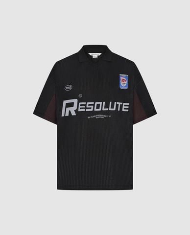  URBAN REVIVO - Áo polo nam cổ bẻ tay ngắn phối chữ 