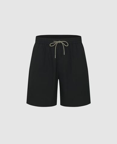  URBAN REVIVO - Quần short nam ngang gối lưng thun 