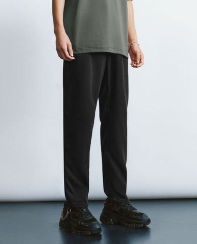  URBAN REVIVO - Quần jeans nam ống đứng lưng thun phối dây rút Low-Cut Uppers 