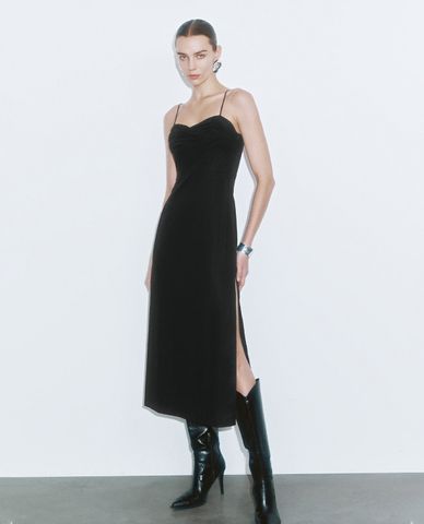  URBAN REVIVO - Đầm hai dây midi hở lưng nữ tính Cami 