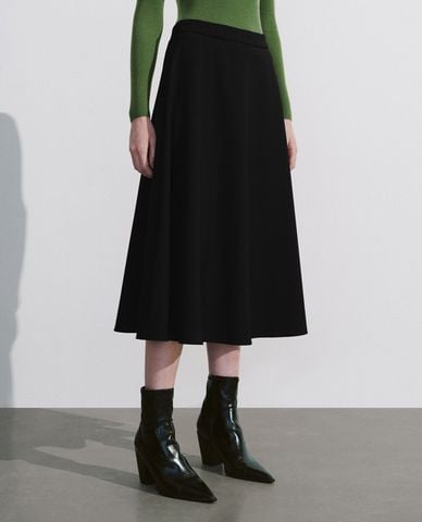  URBAN REVIVO - Chân váy chữ A midi nữ tính 