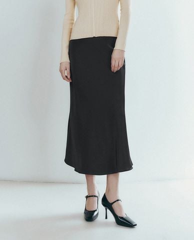  URBAN REVIVO - Chân váy phom suông midi thanh lịch 