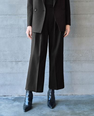  URBAN REVIVO - Quần nữ ống đứng xếp li sang trọng 