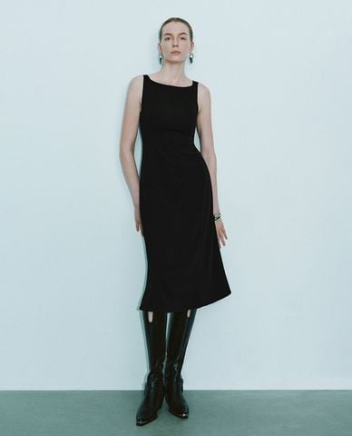  URBAN REVIVO - Đầm sát nách midi thanh lịch 