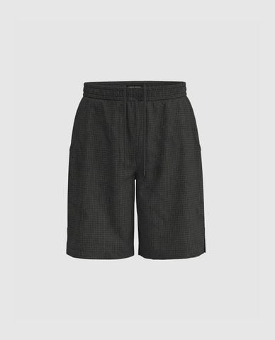  URBAN REVIVO - Quần short nam ống rộng phối dây rút 