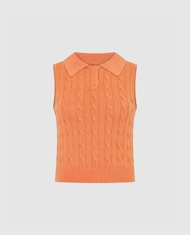  URBAN REVIVO - Áo sát nách dệt kim phom croptop 