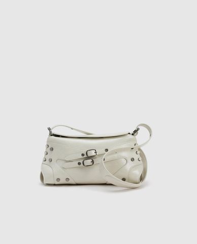  URBAN REVIVO - Túi đeo vai nữ hình thang phối đinh tán 