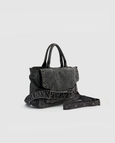  URBAN REVIVO - Túi đeo vai nữ phom chữ nhật Denim 