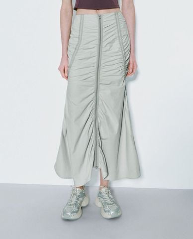  URBAN REVIVO - Chân váy chữ A midi đuôi cá nữ tính 