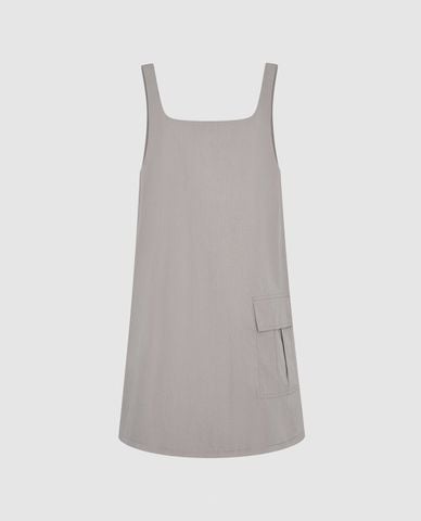  URBAN REVIVO - Đầm hai dây midi cổ vuông thời trang 