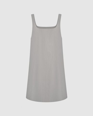  URBAN REVIVO - Đầm hai dây midi cổ vuông thời trang 