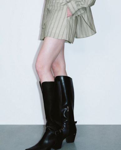  URBAN REVIVO - Chân váy chữ A mini Striped 