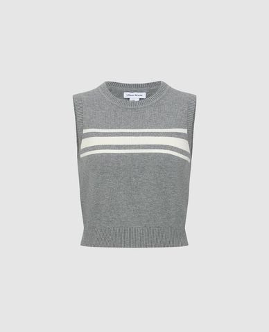  URBAN REVIVO - Áo sát nách nữ dệt kim kẻ sọc 