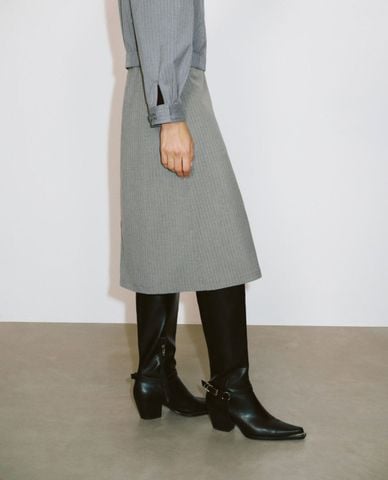  URBAN REVIVO - Chân váy chữ A midi thanh lịch 