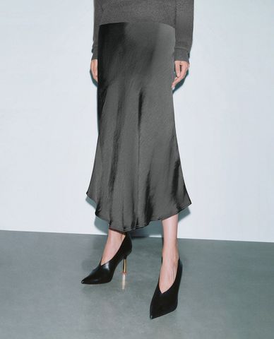  URBAN REVIVO - Chân váy phom suông midi thời thượng 