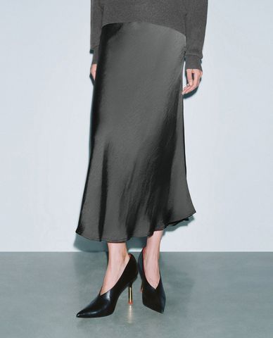  URBAN REVIVO - Chân váy phom suông midi thời thượng 